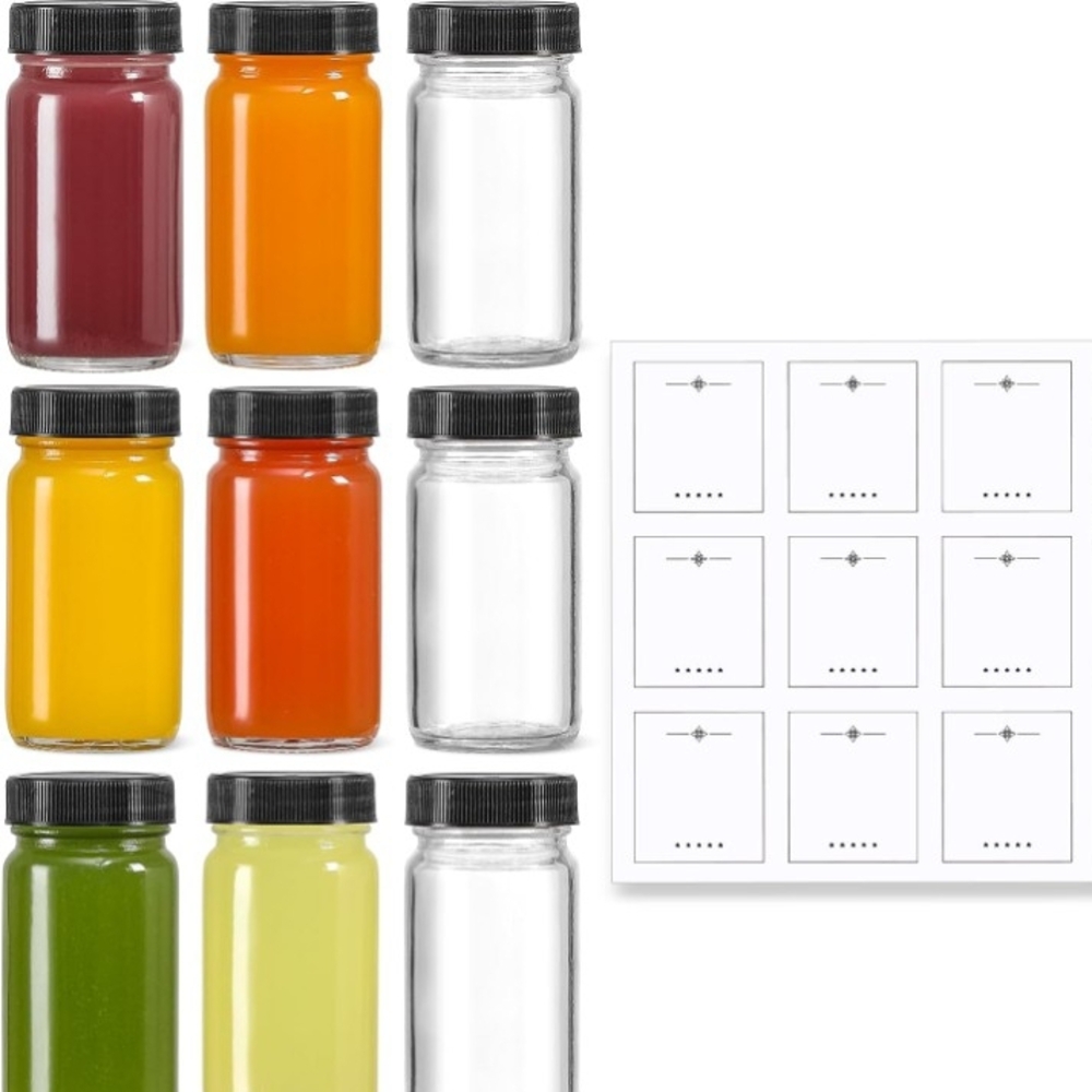 Lot Of 30 Colorful Spice Jars with Labels